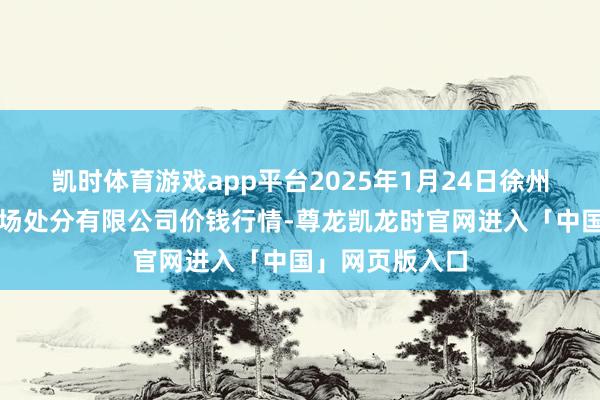 凯时体育游戏app平台2025年1月24日徐州东高农产物商场处分有限公司价钱行情-尊龙凯龙时官网进入「中国」网页版入口